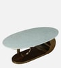 Carew Coffee Table In Golden Finish with Marble Top