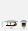 Carew Coffee Table In Golden Finish with Marble Top