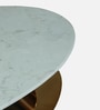 Carew Coffee Table In Golden Finish with Marble Top