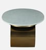 Carew Coffee Table In Golden Finish with Marble Top