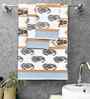 Caribou Madhuban Floral Waffle Cotton 250 GSM Bath & Hand Towel Set