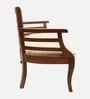 Carile Solid Wood Love Sofa In Teak Finish