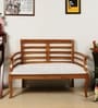 Carile Solid Wood Love Sofa In Teak Finish
