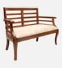 Carile Solid Wood Love Sofa In Teak Finish