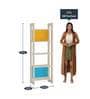 Carina Kids Bookshelf cum Display Unit in Light Wood grain Finish in Mango & Blue Colour
