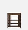 Carina Open Shoe Rack with Drawer in Tawny Cambric Finish