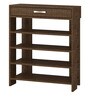 Carina Open Shoe Rack with Drawer in Tawny Cambric Finish