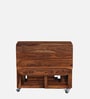 Carion Sheesham Wood 4 Seater Foldable Dining Set In Scratch Resistant Honey Oak Finish Carion Sheesham Wood 4 Seater Foldable Dining Set In Scratch Resistant Honey Oak Finish