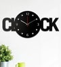 Carl Engineered Wood Black Wall Clock