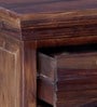 Carleson Sheesham Wood Bedside Table In Provincial Teak Finish With Drawers