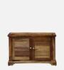 Carleson Sheesham Wood Book Case In Rustic Teak Finish