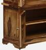 Carleson Sheesham Wood Book Case In Rustic Teak Finish