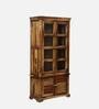 Carleson Sheesham Wood Book Case In Rustic Teak Finish