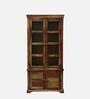 Carleson Sheesham Wood Book Case In Rustic Teak Finish