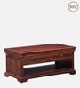 Carleson Sheesham Wood Coffee Table In Scratch Resistant Honey Oak Finish