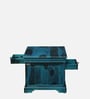 Carleson Sheesham Wood Coffee Table In Scratch Resistant Ocean Blue Finish