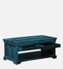 Carleson Sheesham Wood Coffee Table In Scratch Resistant Ocean Blue Finish