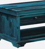 Carleson Sheesham Wood Coffee Table In Scratch Resistant Ocean Blue Finish