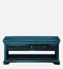 Carleson Sheesham Wood Coffee Table In Scratch Resistant Ocean Blue Finish