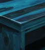 Carleson Sheesham Wood Coffee Table In Scratch Resistant Ocean Blue Finish