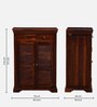 Carleson Sheesham Wood Shoe Cabinet In Honey Oak Finish