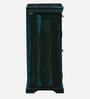 Carleson Sheesham Wood Shoe Cabinet In Scratch Resistant Ocean Blue Finish