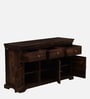 Carleson Sheesham Wood Sideboard In Scratch Resistant Provincial Teak Finish