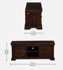 Carleson Sheesham Wood TV Console In Provincial Teak Finish For TVs Up To 43"