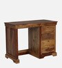 Carleson Sheesham Wood Writing Table In Provincial Teak Finish