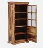 Carleson Sheesham Wood Book Case In Rustic Teak Finish