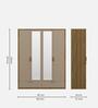 Carlos 4 Door Wardrobe With Mirror & Locker in High Gloss Finish