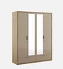 Carlos 4 Door Wardrobe With Mirror & Locker in High Gloss Finish