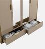 Carlos 4 Door Wardrobe With Mirror & Locker in High Gloss Finish