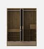 Carlos 4 Door Wardrobe With Mirror & Locker in High Gloss Finish