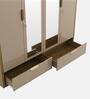 Carlos 4 Door Wardrobe With Mirror & Locker in High Gloss Finish