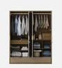 Carlos 4 Door Wardrobe With Mirror & Locker in High Gloss Finish