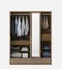 Carlos 4 Door Wardrobe With Mirror & Locker in High Gloss Finish