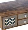 Carlos Sheesham Wood Coffee Table in Walnut &Vintage Grey Finish