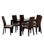 Carlton Solid Wood 6 Seater Dining Set in Wenge Finish