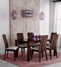 Carlton Solid Wood 6 Seater Dining Set in Wenge Finish