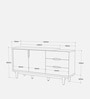 Carmel Sideboard In White & Brown Colour