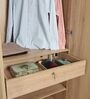 Carmen 3 Door Wardrobe In Frosty White & French Oak Finish With Drawers