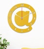 Carmen Engineered Wood Yellow Wall Clock