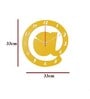 Carmen Engineered Wood Yellow Wall Clock
