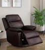 Carolina Leather 1 Seater Manual Recliner In Brown Finish