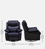 Carolina Leather 1 Seater Manual Recliner In Brown Finish