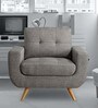 Carolina Fabric Lounge Chair in Grey Colour