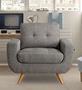 Carolina Fabric Lounge Chair in Grey Colour