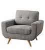 Carolina Fabric Lounge Chair in Grey Colour