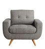 Carolina Fabric Lounge Chair in Grey Colour